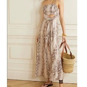 Zimmerman Bellitude snake print linen dress
Size 1